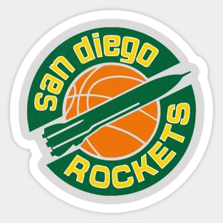 Defunct San Diego Rockets Basketball 1970 Sticker